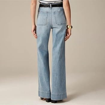 YOHFRFGX Tummy Control Sailor Wide Leg Trouser, High Waisted